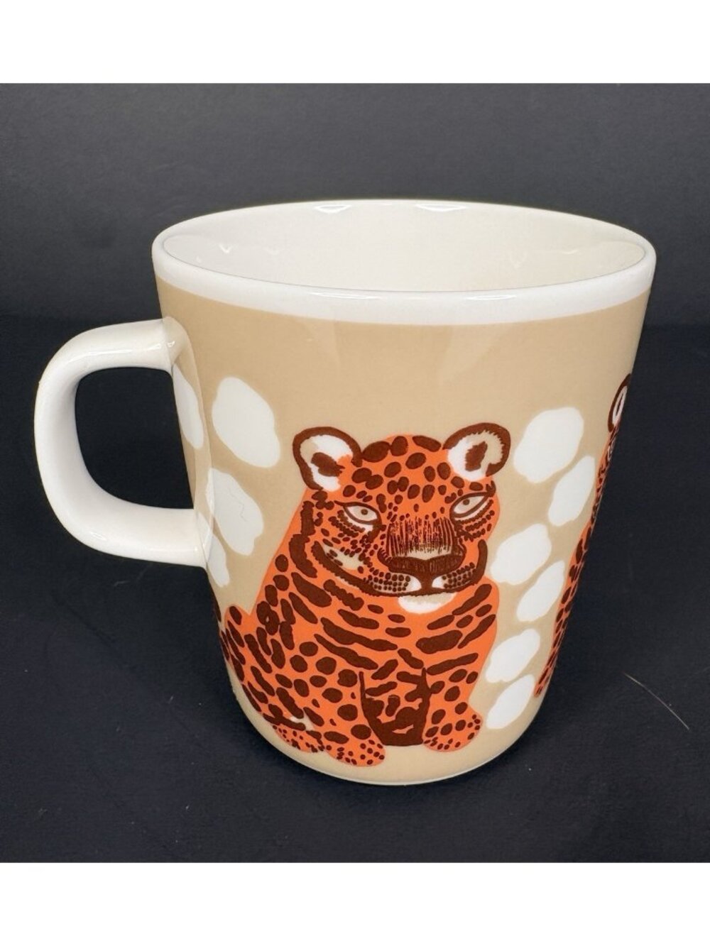 Marimekko Oiva Kaksoset Mug Finland Leopard Coffee Tea Maija Isola Feline